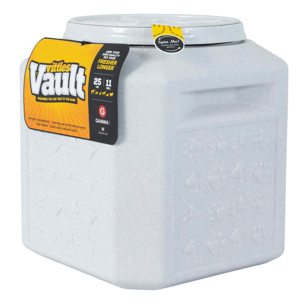 Gamma Vittles Vault Plus 25 Pounds for Pet Food Storage Gray