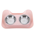 Stainless Steel Double Cat Bowl and Pet Food Dish