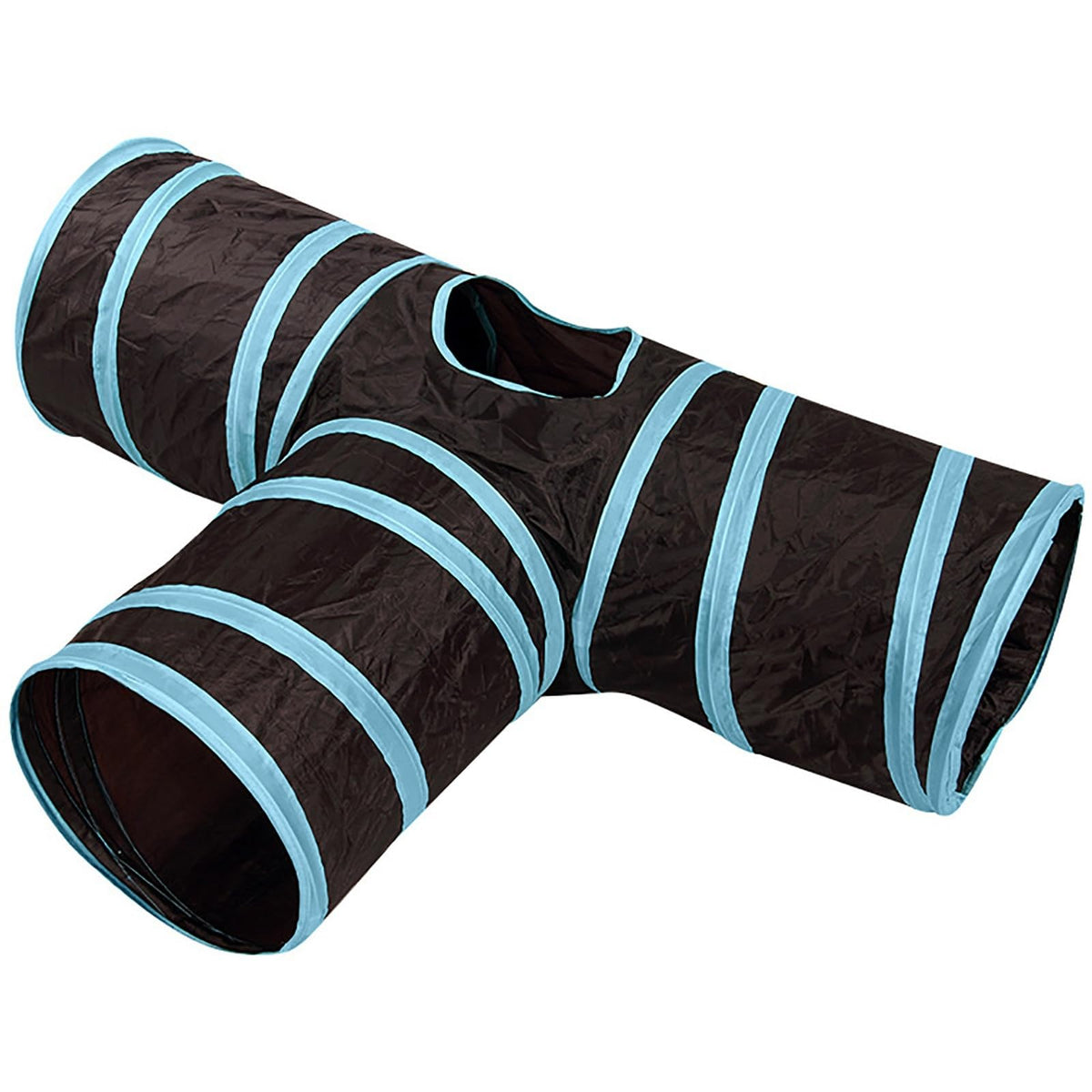 iCAGY Cat Tunnels for Indoor Cats Interactive Rabbit Tunnel Toys Pet Toys Play Tunnels for Cats Kittens Rabbits Puppies Crinkle Collapsible Pop Up 3 Ways Black
