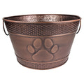 Metal Indestructible Dog Toy Bin - Storage Bin with Handles Farmhouse Organizer Storage Basket for Pet Toys Blankets Leashes - Home Decor (Lead-Free Copper)