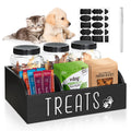 MEMOORIAL Dog Treat Container Dog Food Container for Dog Food Storage Farmhouse Cat Food Container with 3 Treat Jars Pet Food Storage Organizer for Dog Cat Gift for Pet Owner